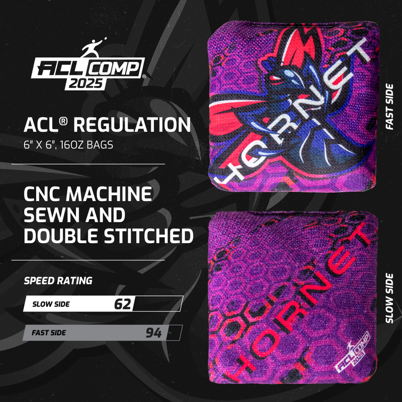 American Cornhole League | ACL® COMP CHILI RED HORNET CORNHOLE BAGS