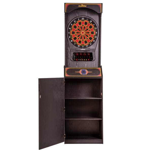 Cricket Pro 650 Standing Electronic Dartboard Cabinet Set