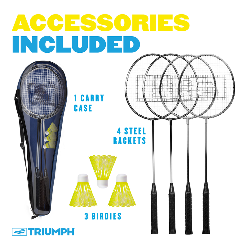 Triumph 4-Player Badminton Set