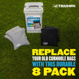 Triumph Black and Grey Cornhole Bags W/ Tub - 8 Pack_4